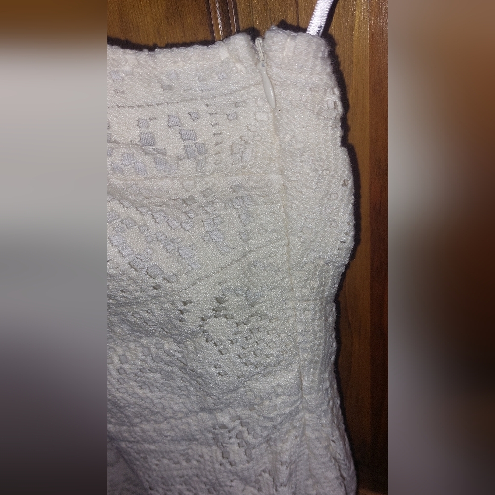 Lulus In My Mood Crochet Lace One Shoulder Mini Dress in Ivory - Picture 10 of 13